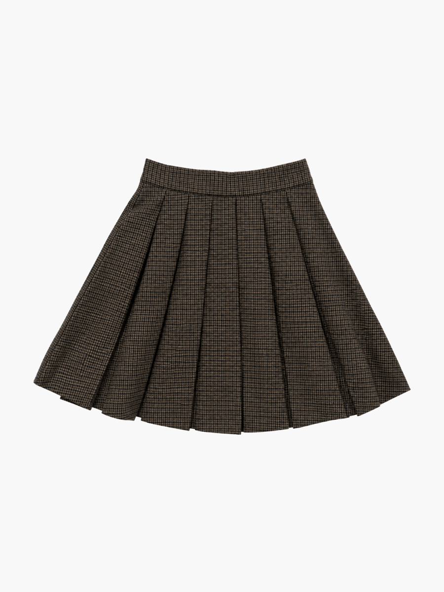 【予約販売】チェックリボンセットアップ / ブラウン