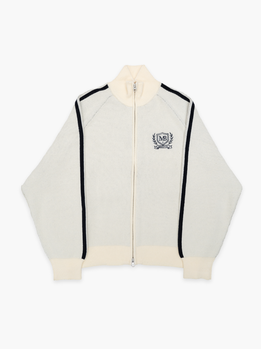 ダブルジップトラックニット