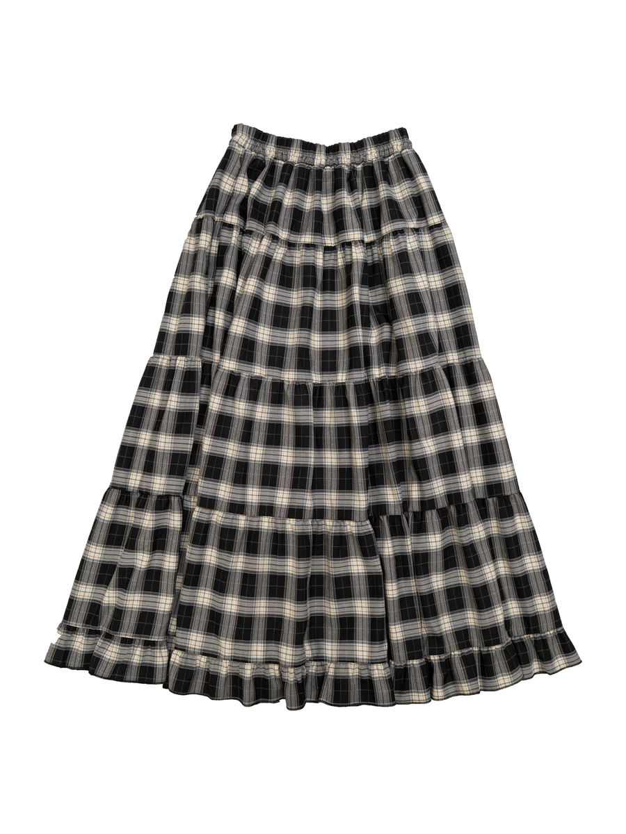 チェックロングスカート【7月14日発売】