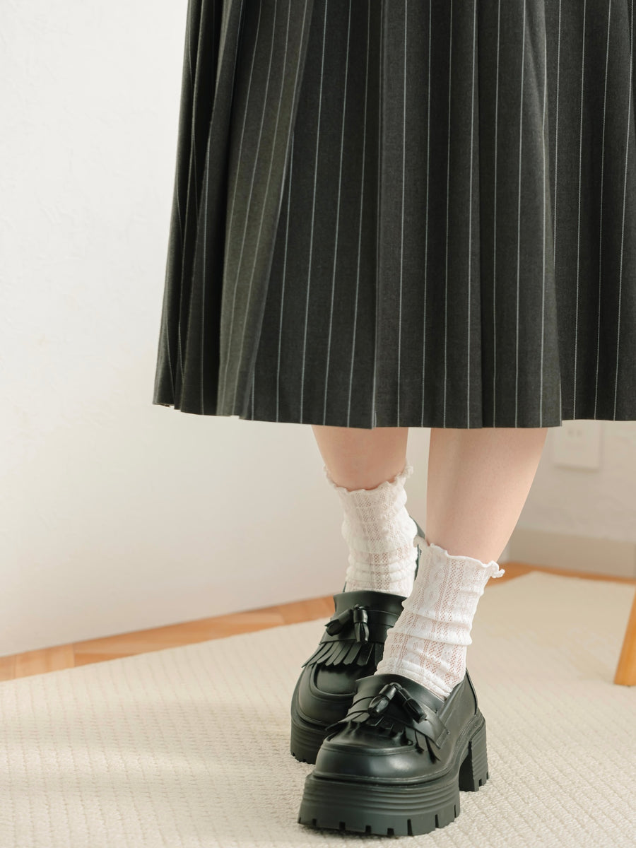 ストライプジャンパースカート