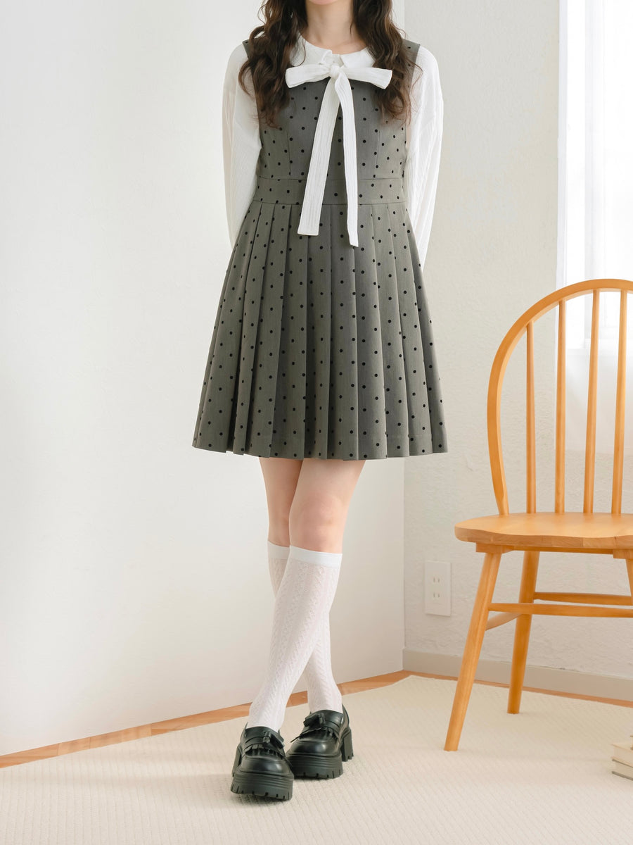 ドットジャンパースカート