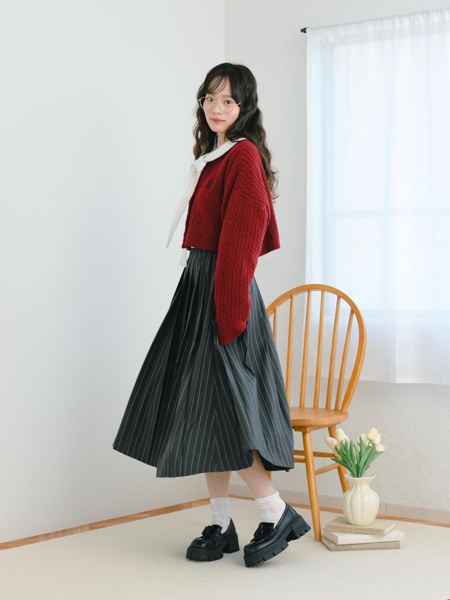 厚底タッセルローファー