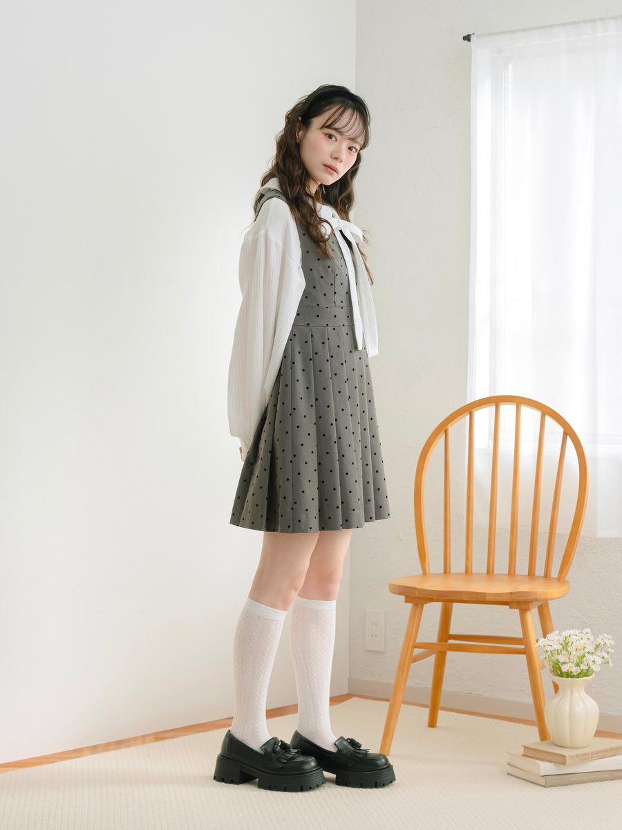 ドットジャンパースカート