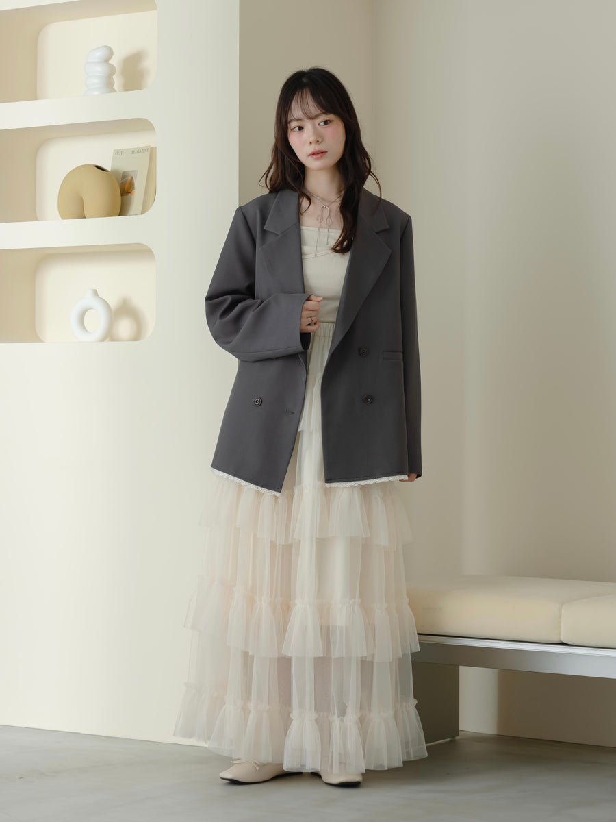 long tulle skirt