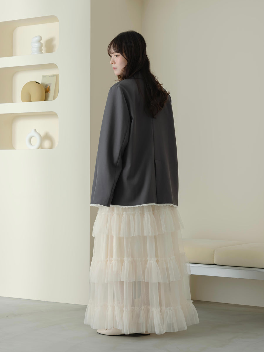 long tulle skirt