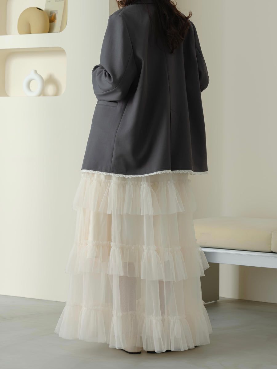 long tulle skirt