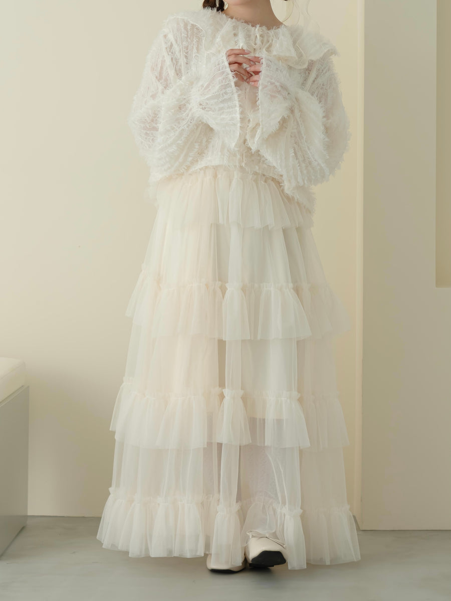 long tulle skirt