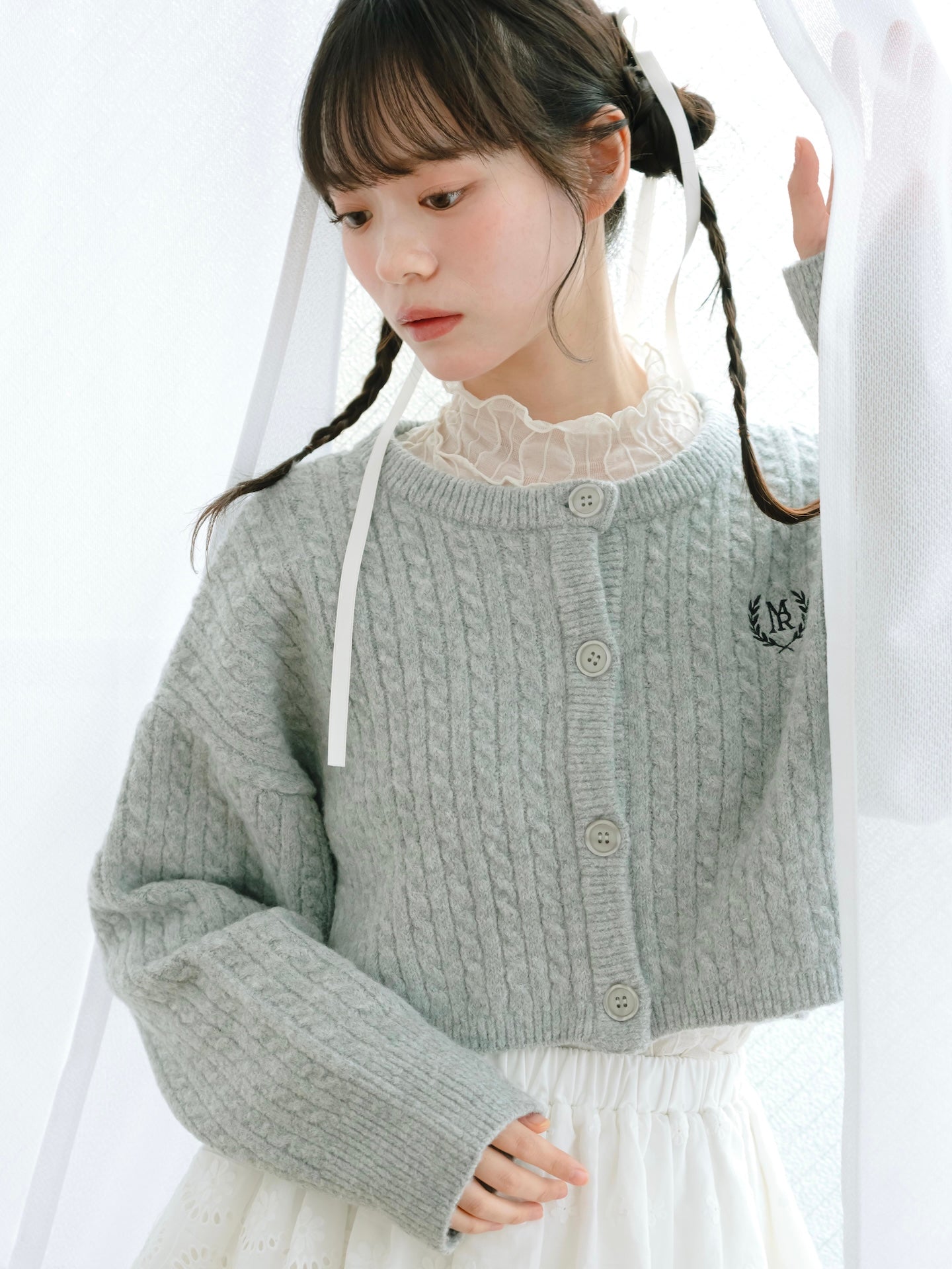 ★hidekuro★ドゥーズィエムクラス★レタードスクールカーディガン SKOOKUM（スクーカム） カーディガン Letterd Cardigan レタード