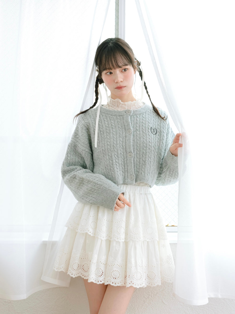 レースフレアミニスカート