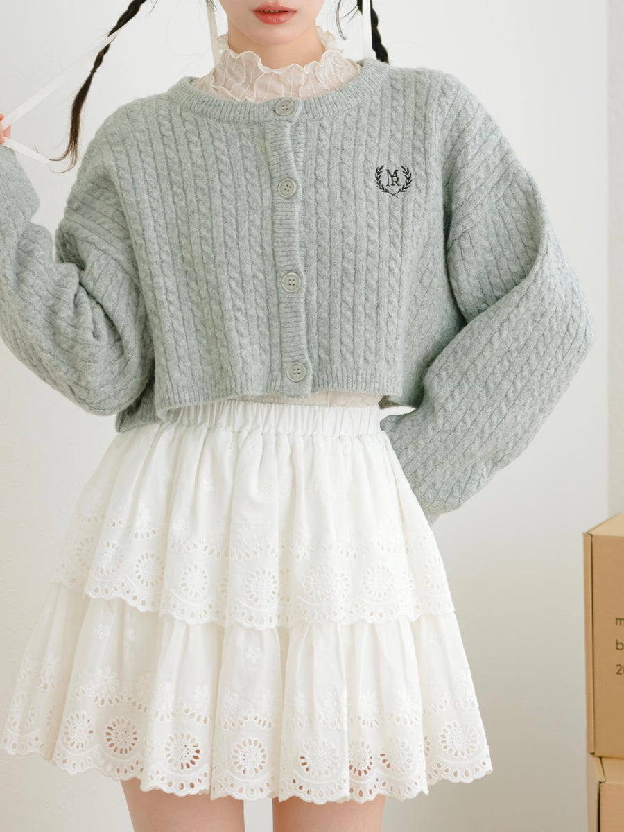 レースフレアミニスカート