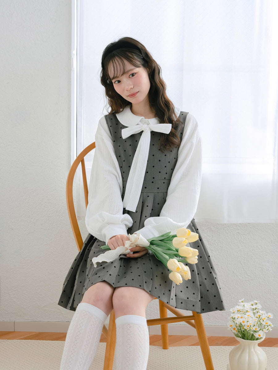 ドットジャンパースカート