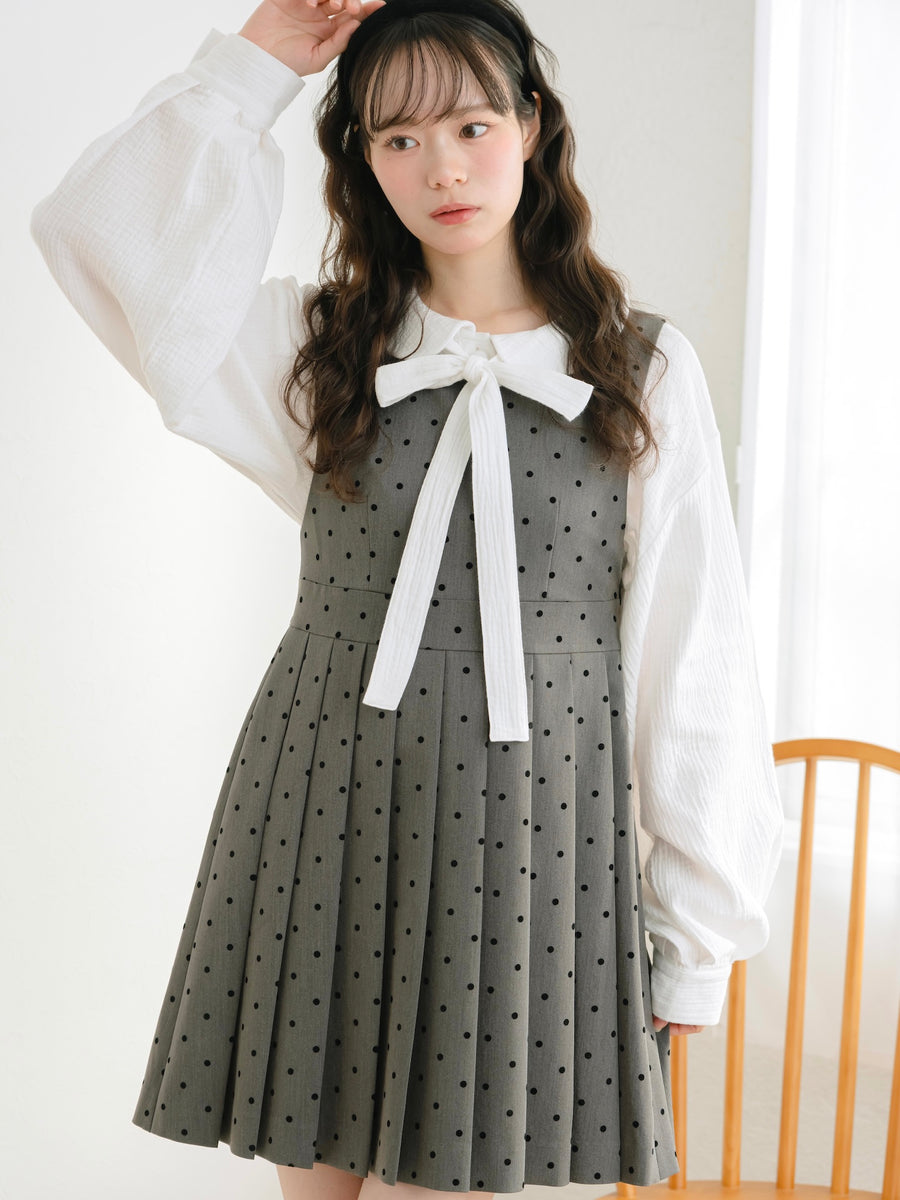 ドットジャンパースカート