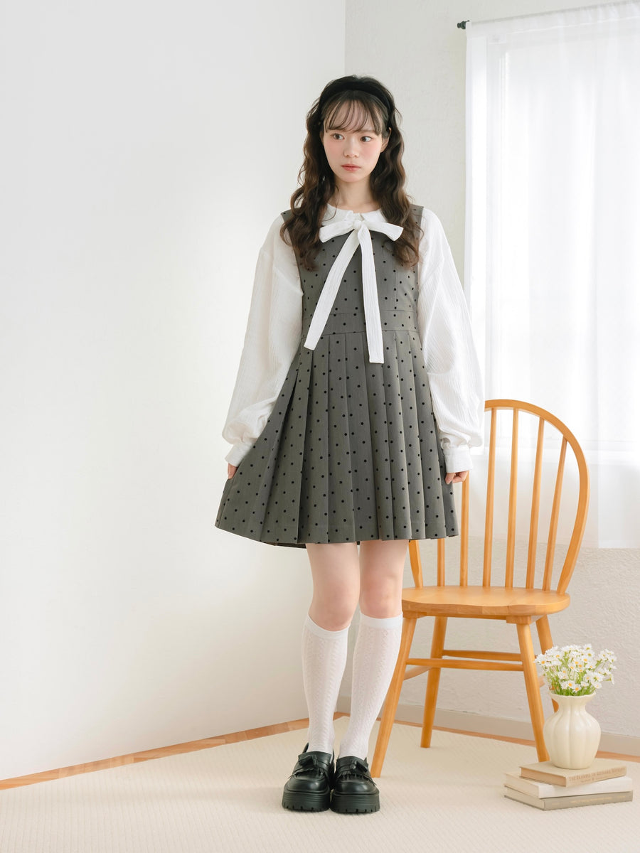ドットジャンパースカート