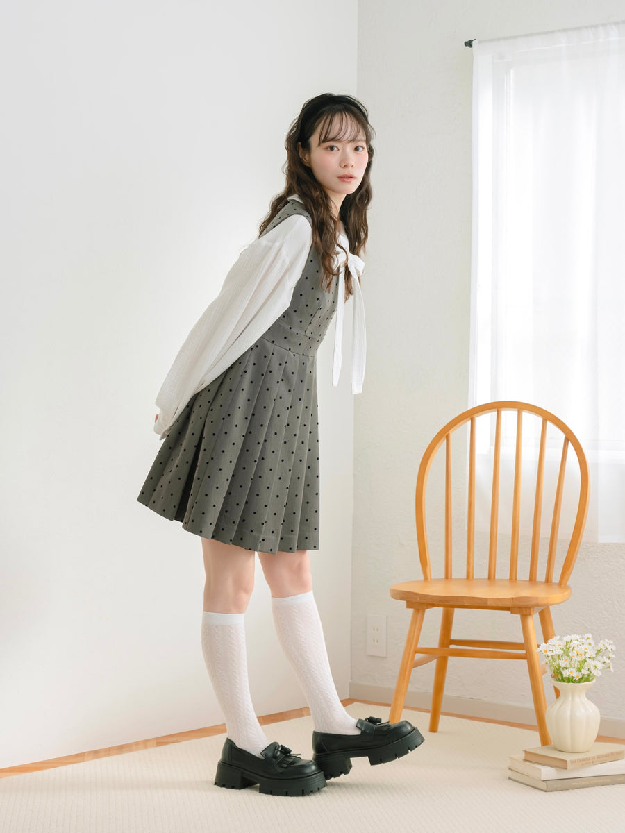 ドットジャンパースカート