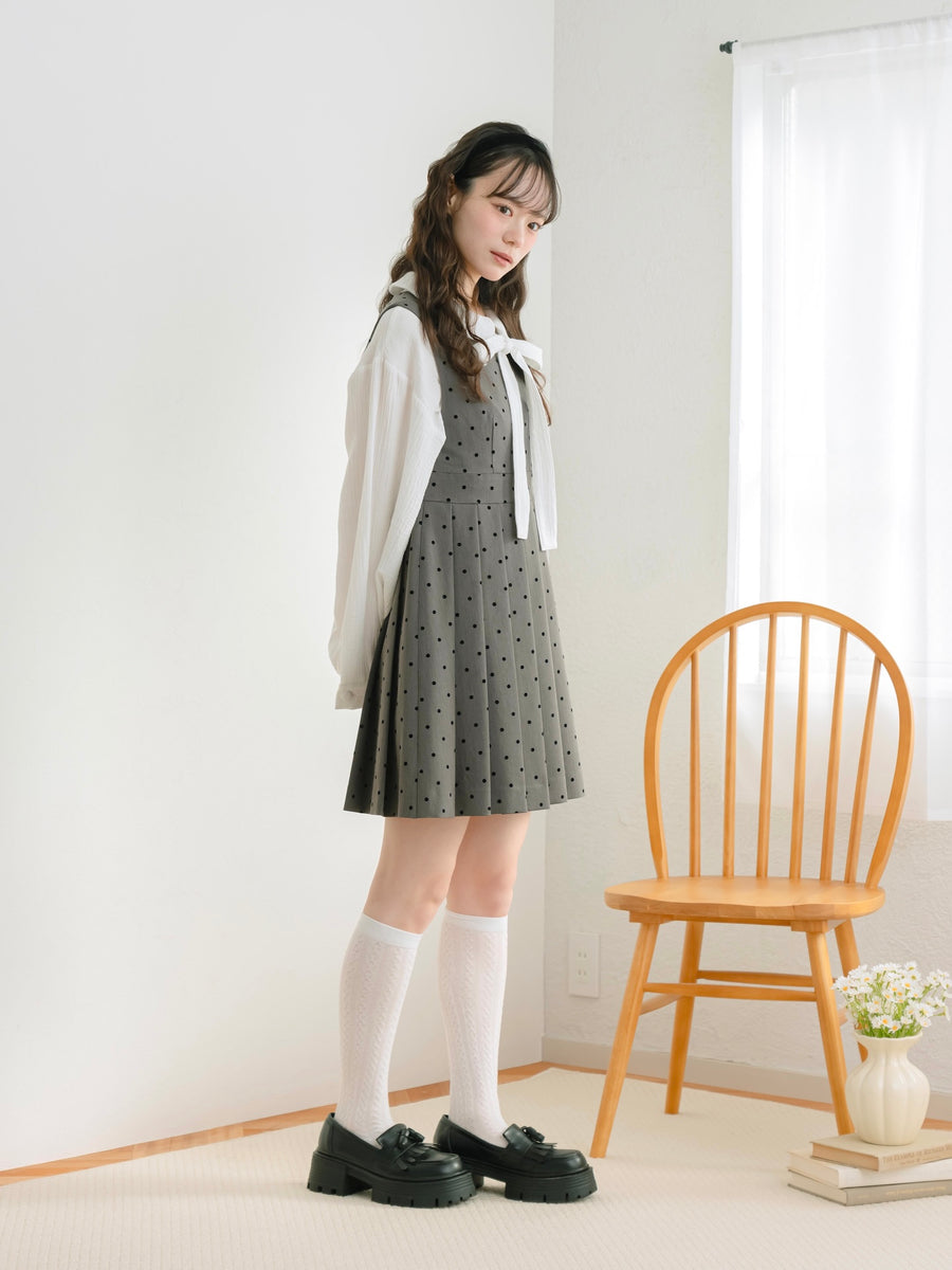 ドットジャンパースカート