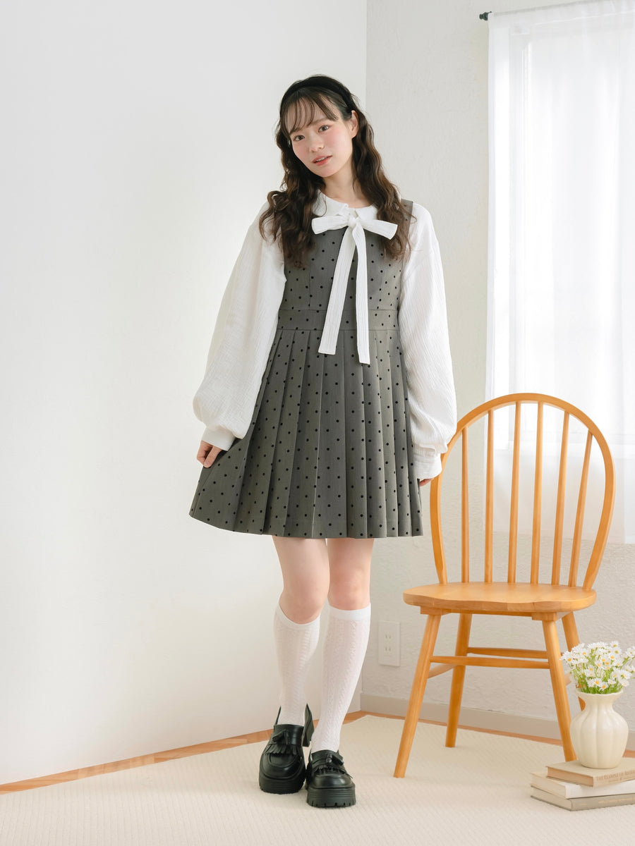 ドットジャンパースカート