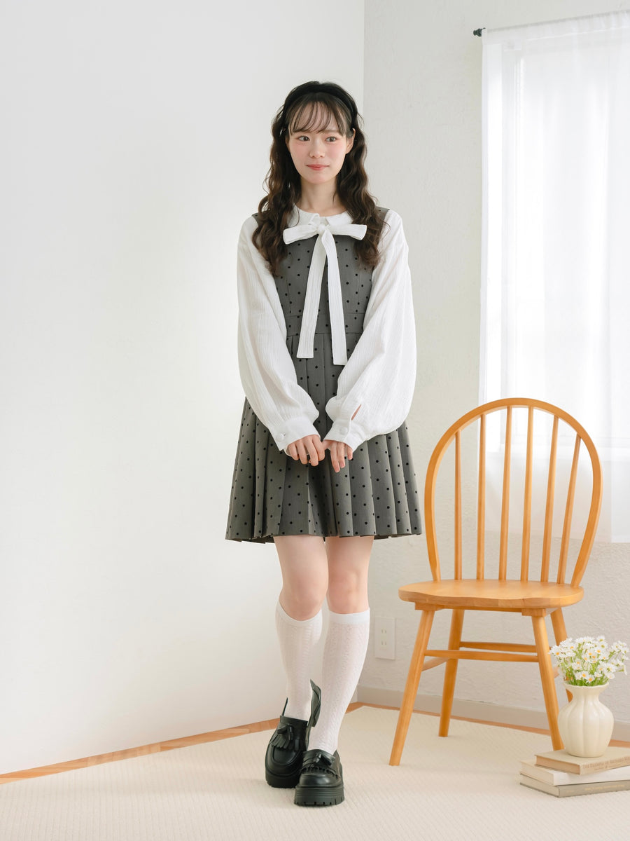ドットジャンパースカート
