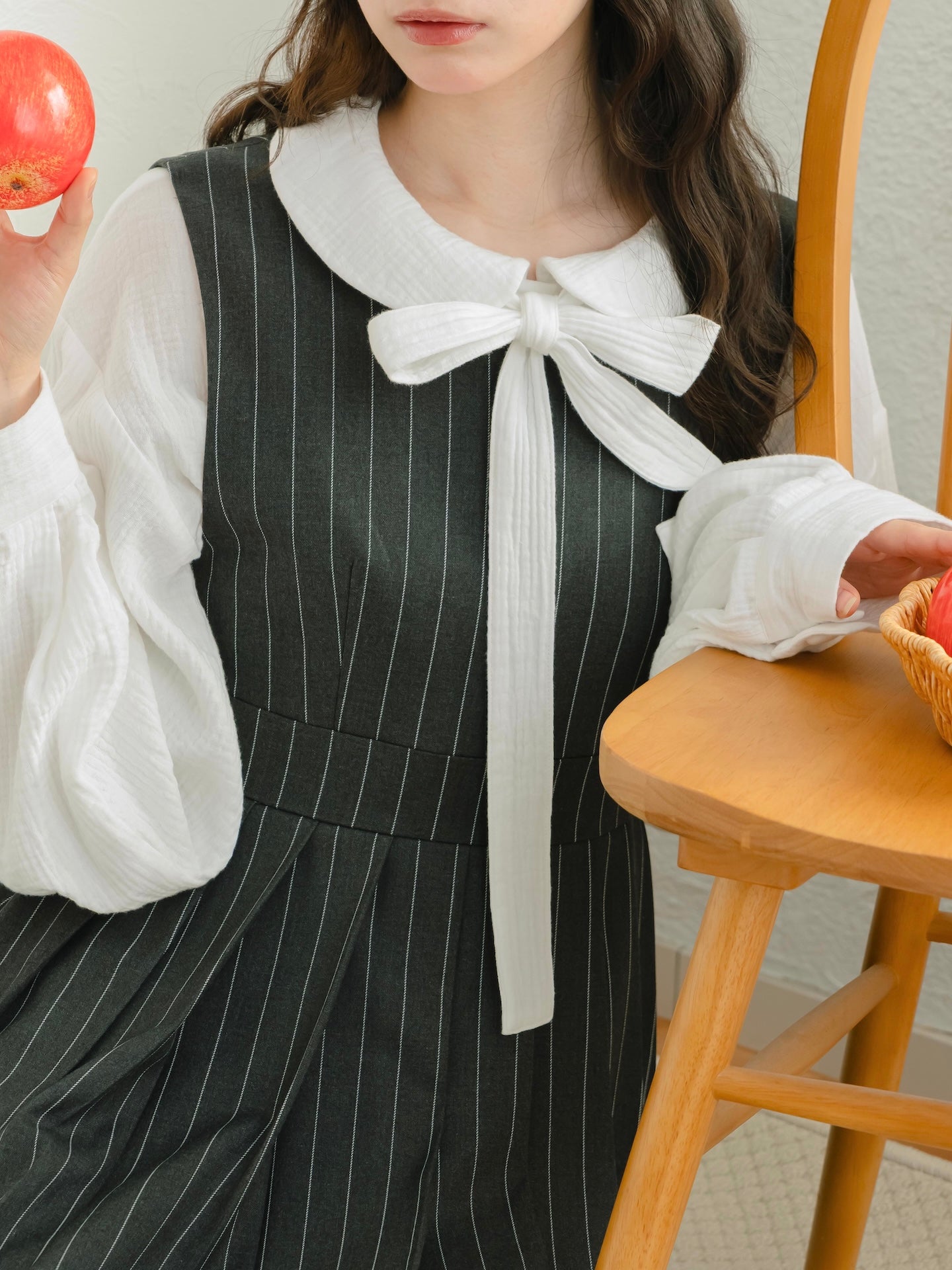 Cornet ストライプジャンパースカート cornet ジャンパースカート ストライプ cornet ジャンパースカート