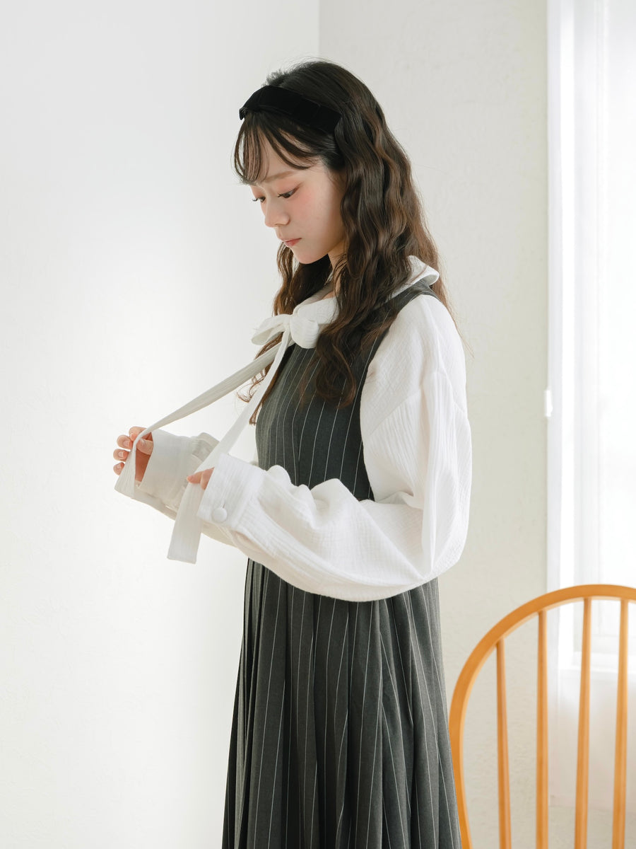 ストライプジャンパースカート