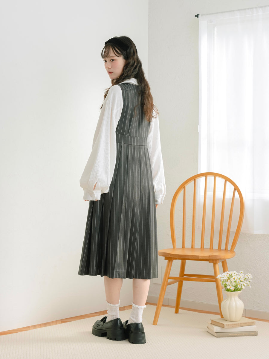 ストライプジャンパースカート