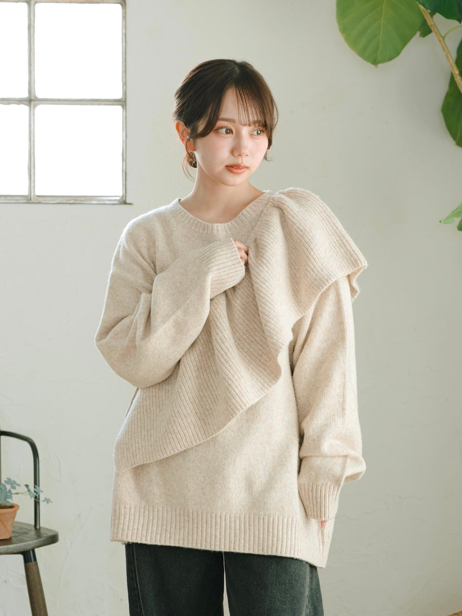 3wayフリルニット