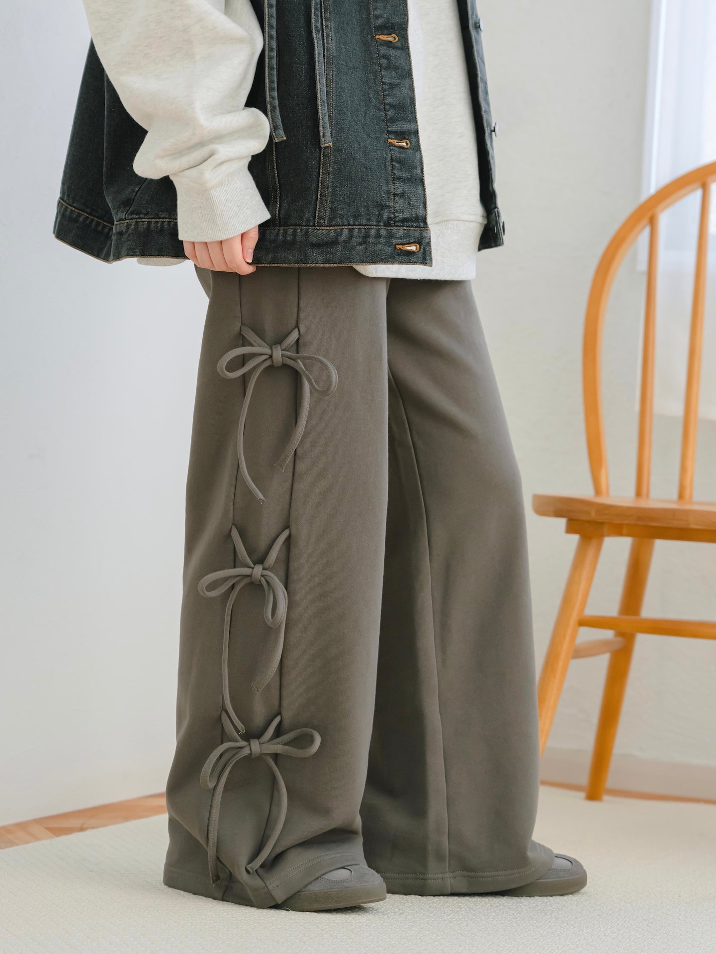 パンツ ANDMARY Highwaist ribbon pants AM1380 パンツ ANDMARY