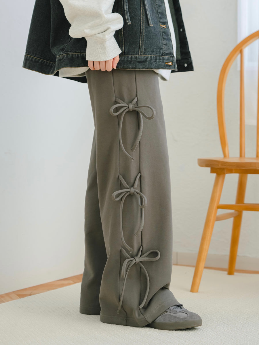 サイドリボンスウェットパンツ