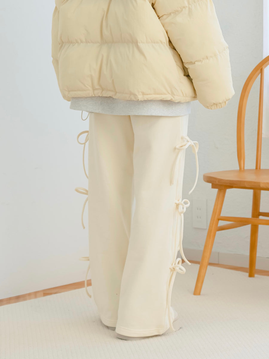 サイドリボンスウェットパンツ
