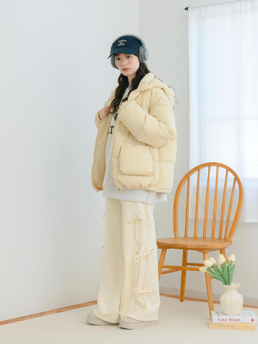 サイドリボンスウェットパンツ