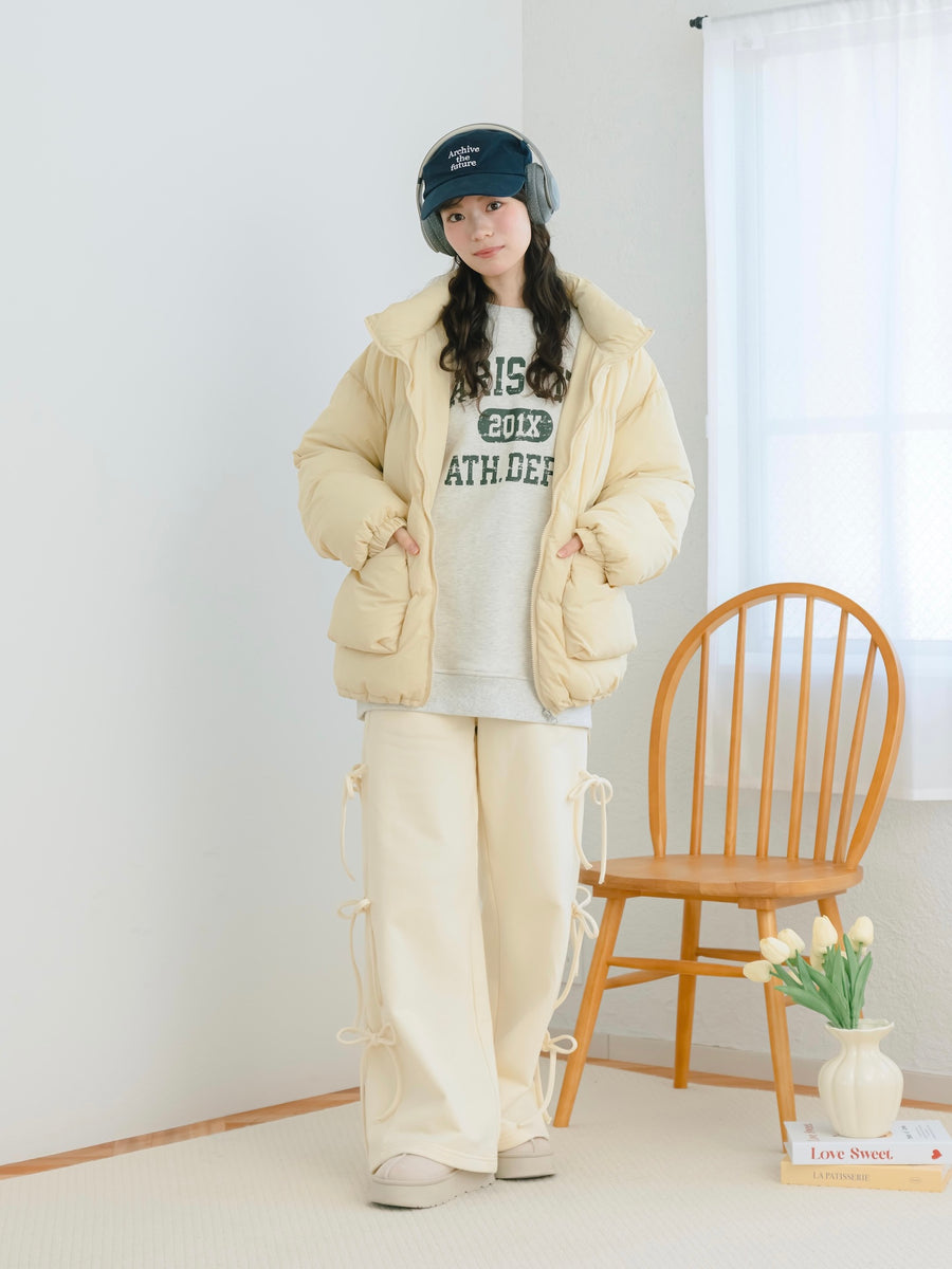サイドリボンスウェットパンツ