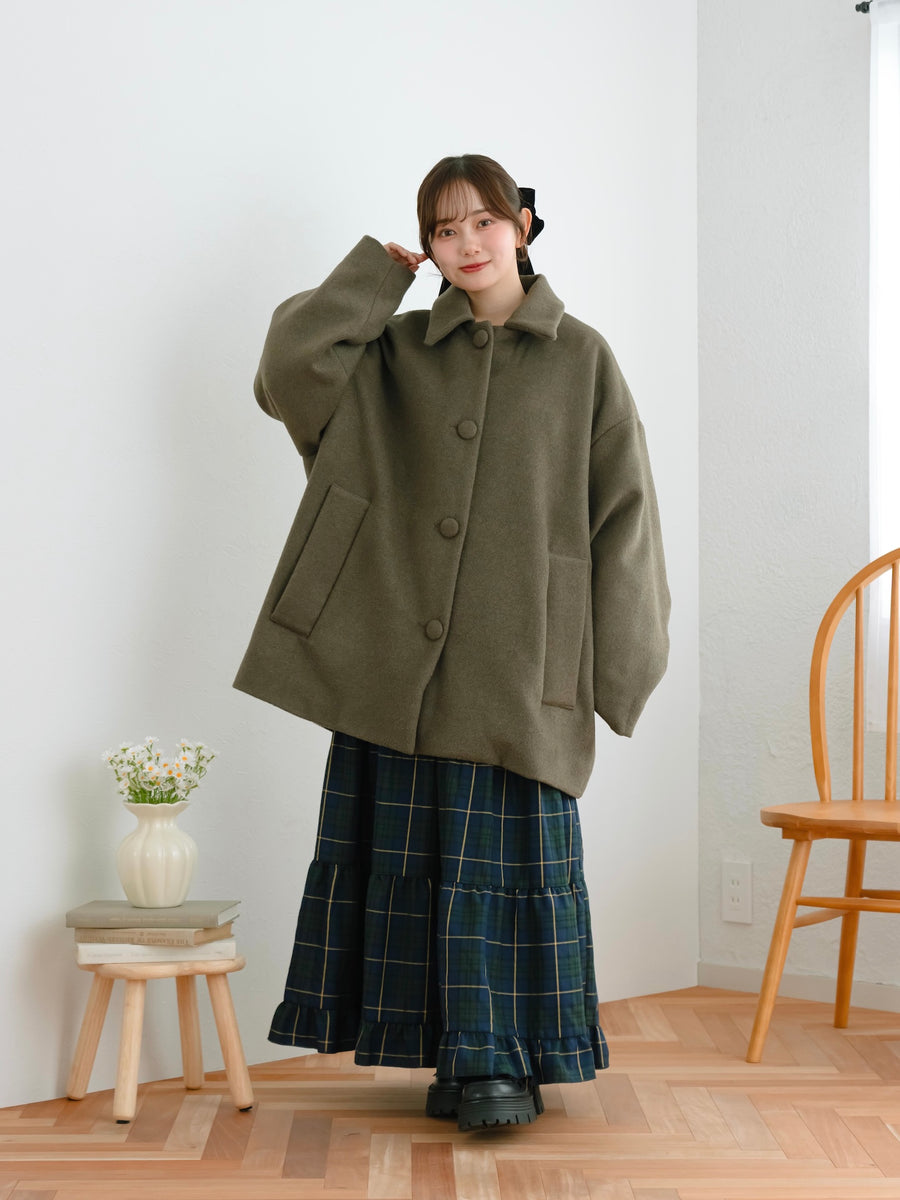 オーバーサイズミドルコート