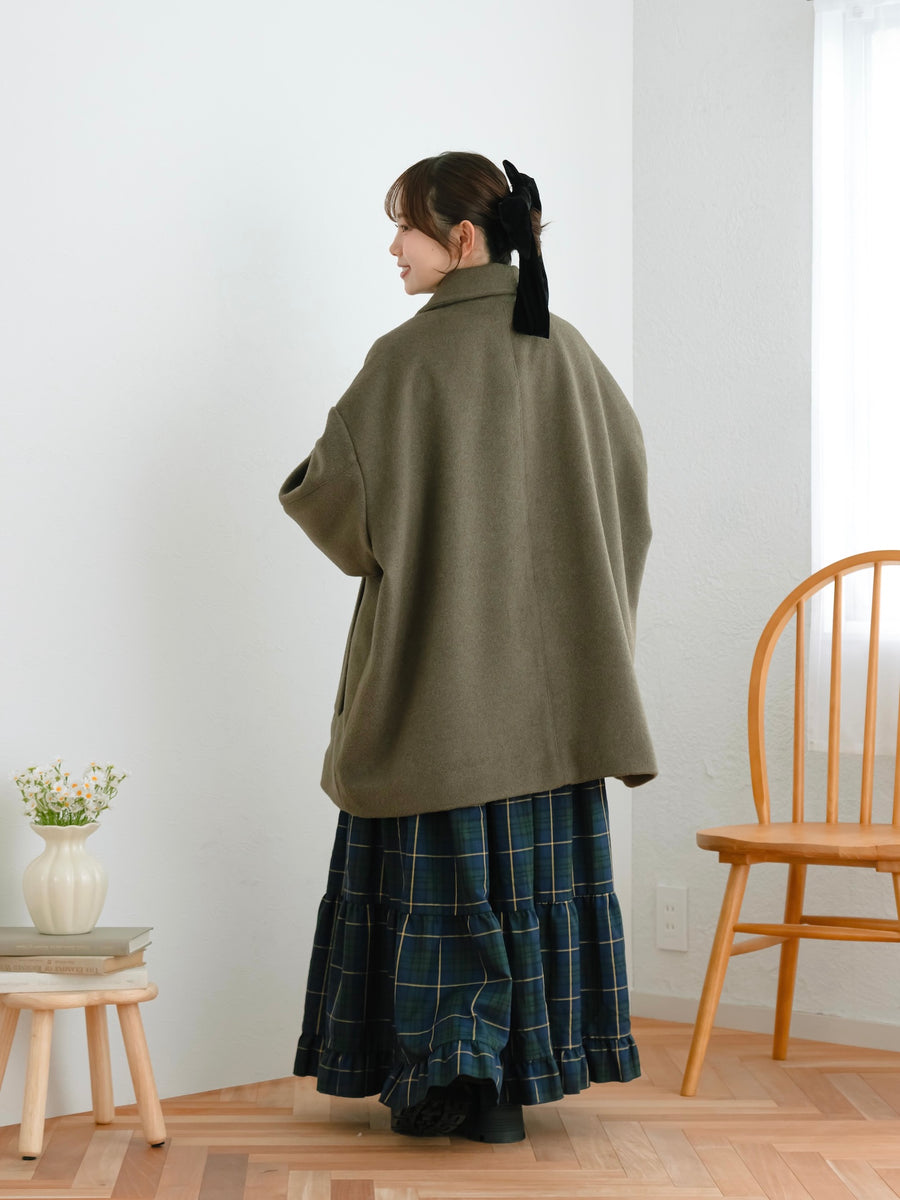 オーバーサイズミドルコート