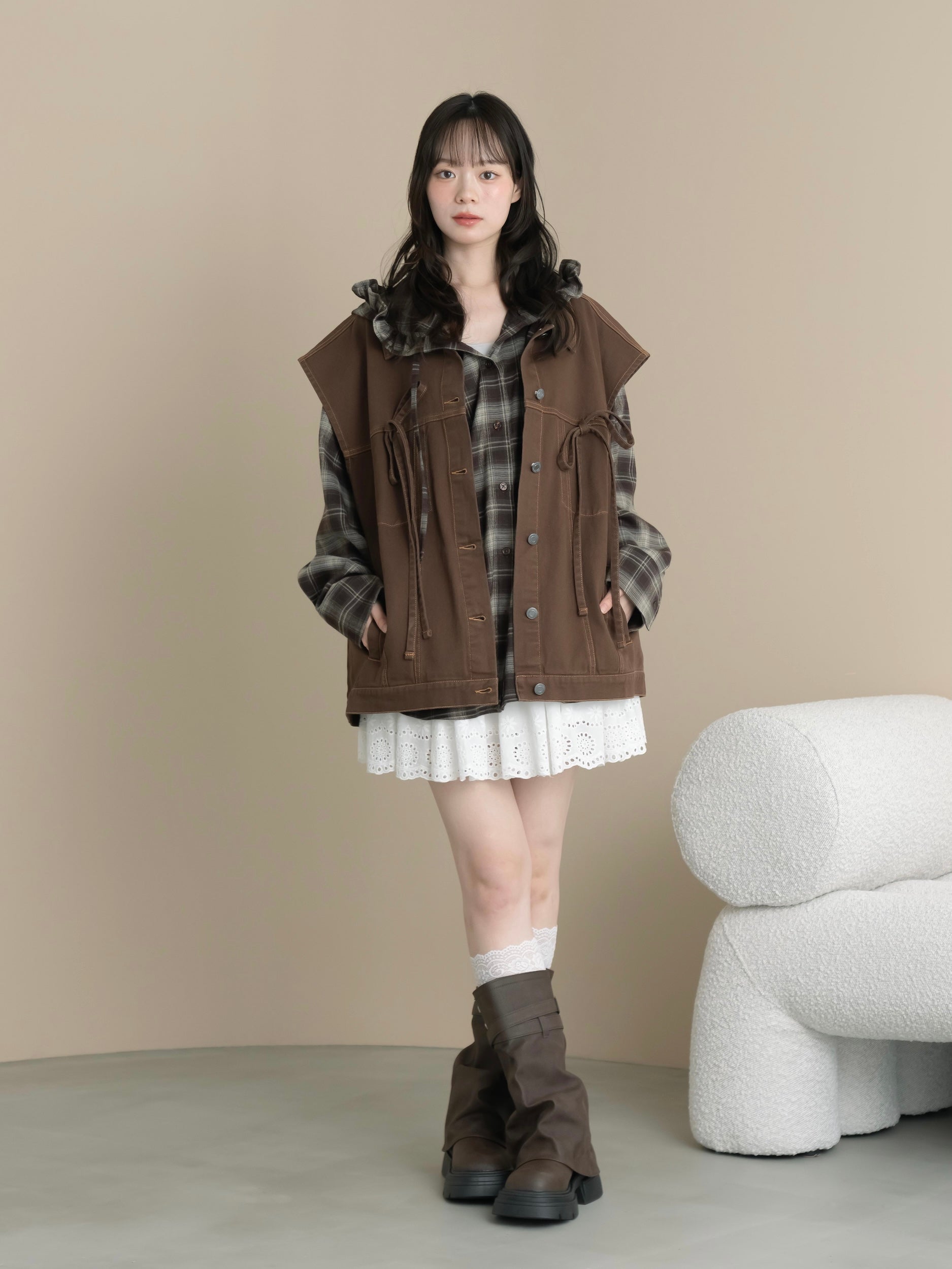 リボンデニムベスト – mero boutique 2018
