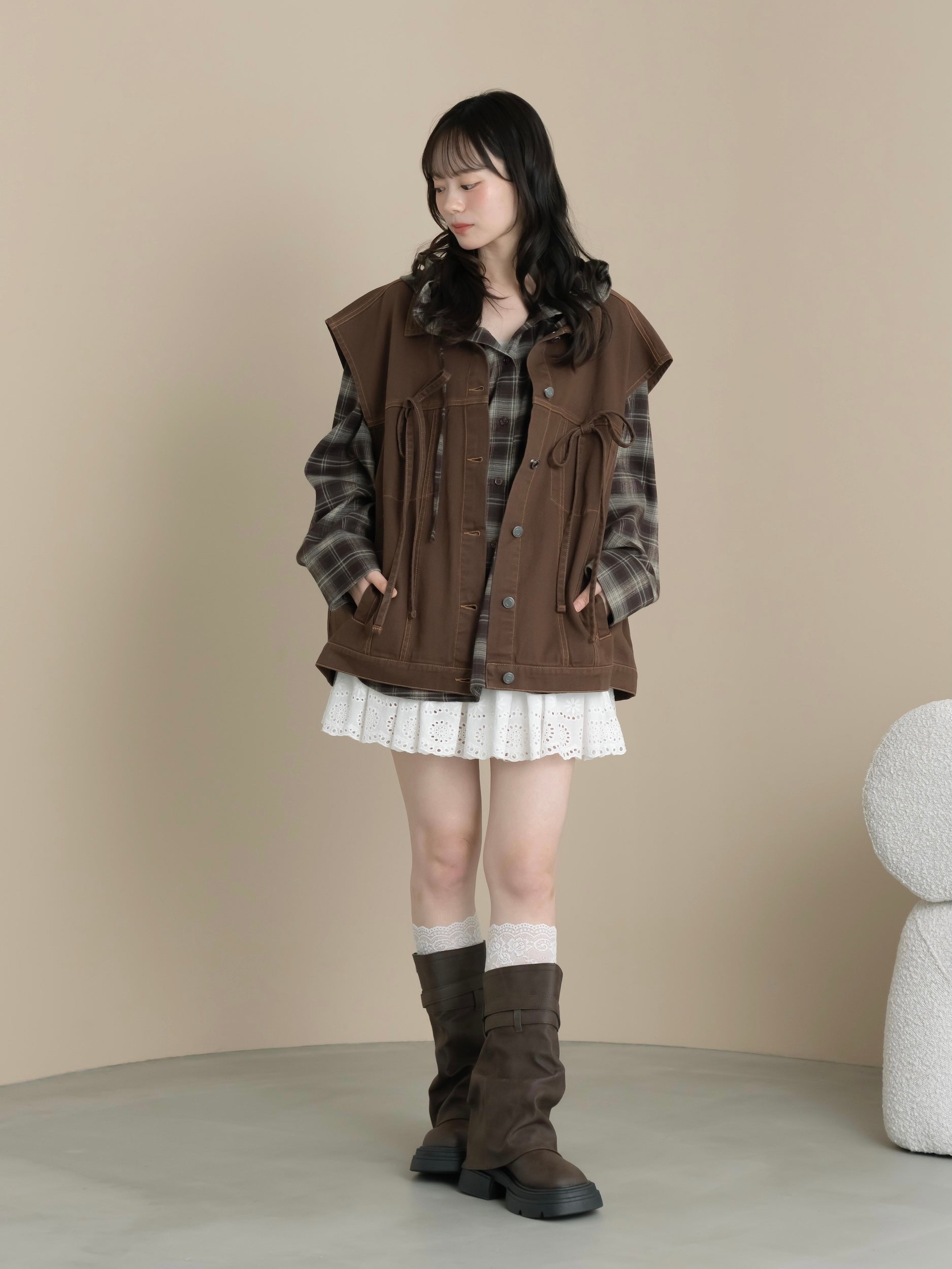 デニム ベスト リボン　Sサイズ リボンデニムベスト – mero boutique 2018