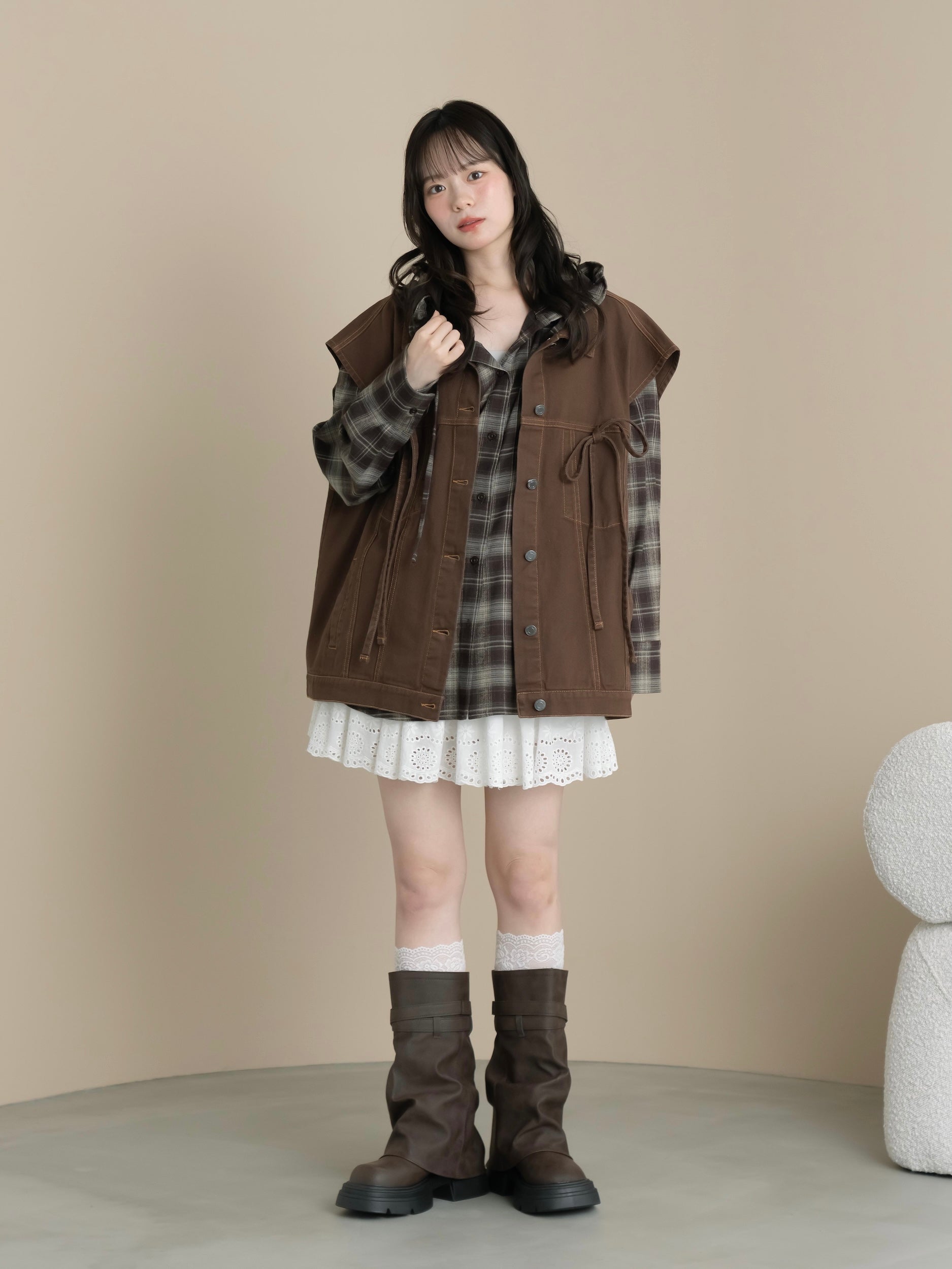 デニム ベスト リボン　Sサイズ リボンデニムベスト – mero boutique 2018