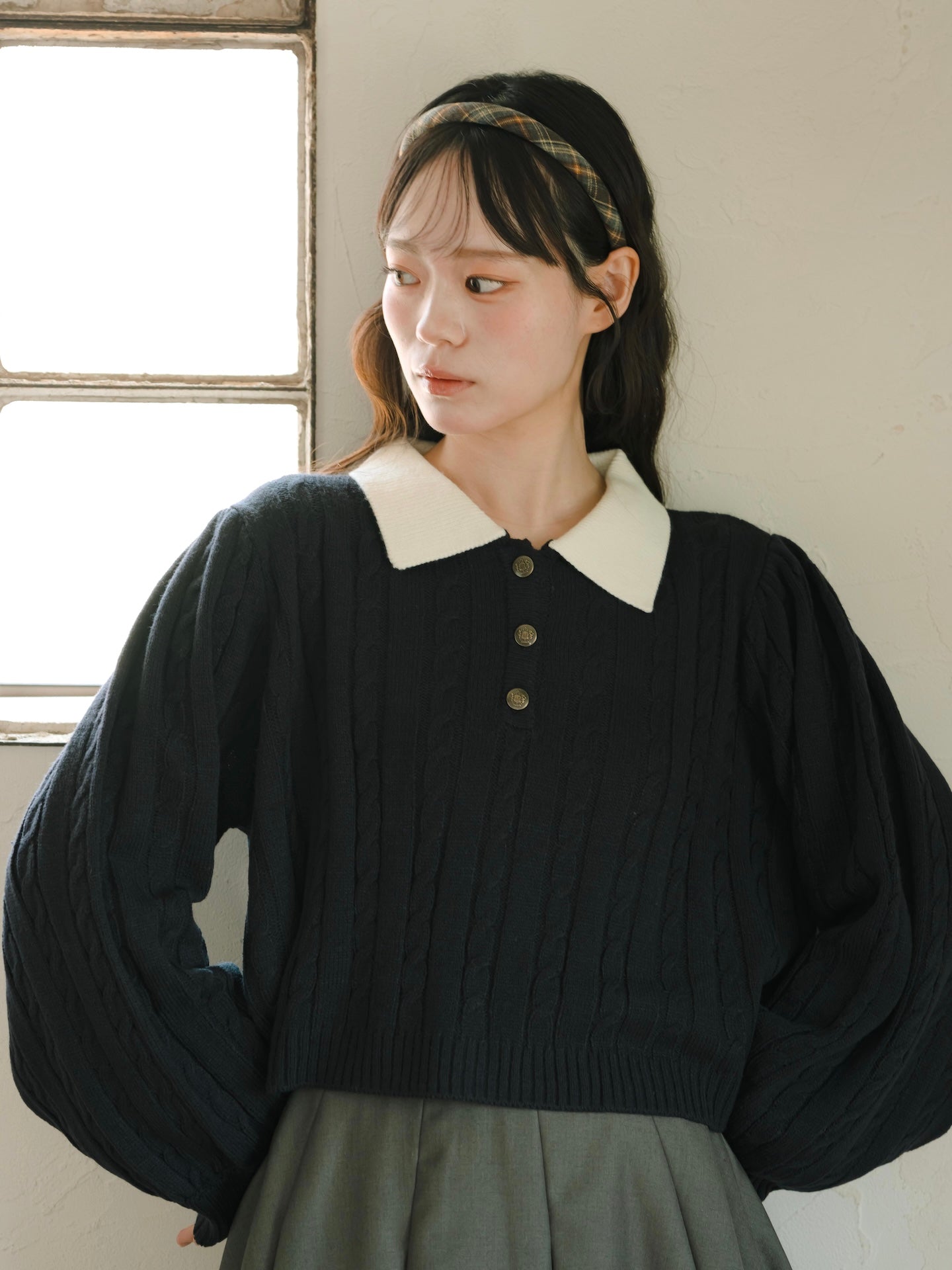 スクールライクケーブルニット – mero boutique 2018