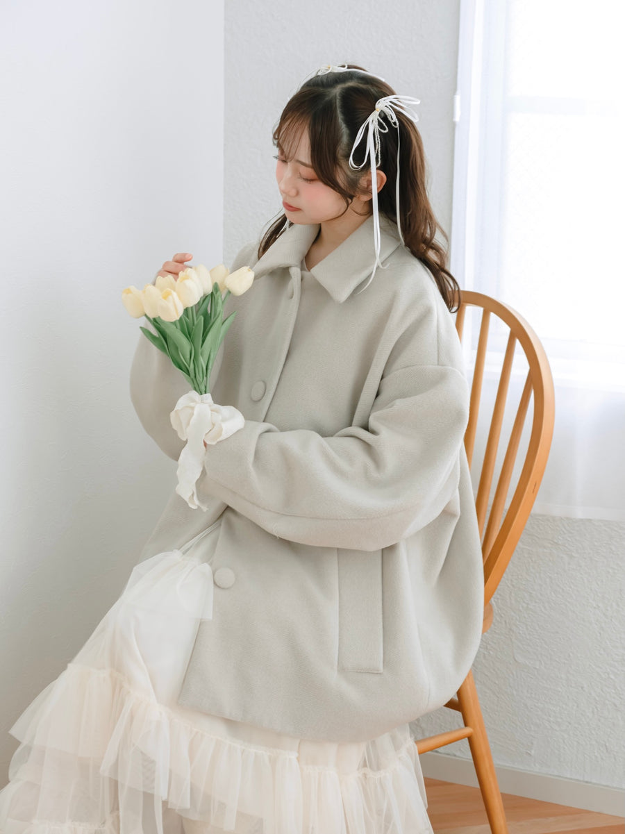 オーバーサイズミドルコート