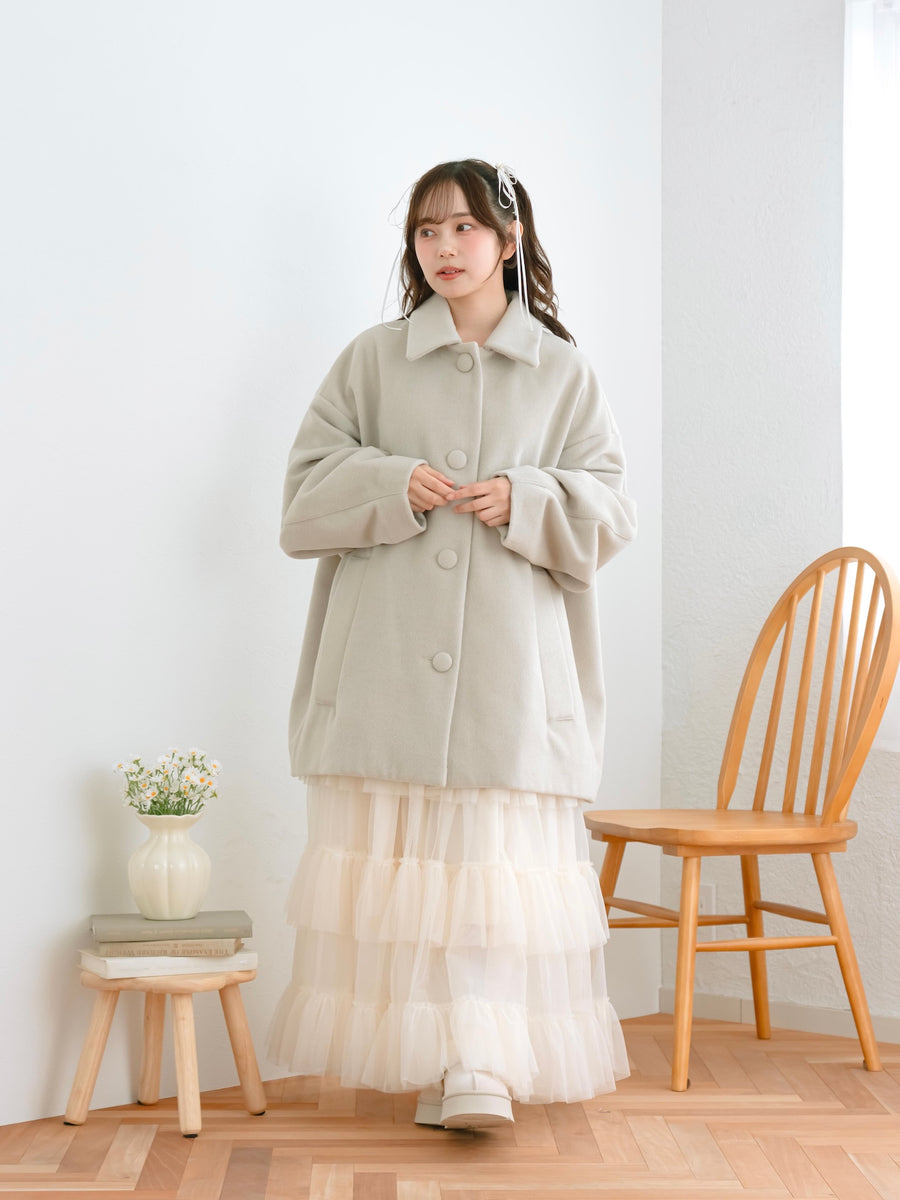 オーバーサイズミドルコート