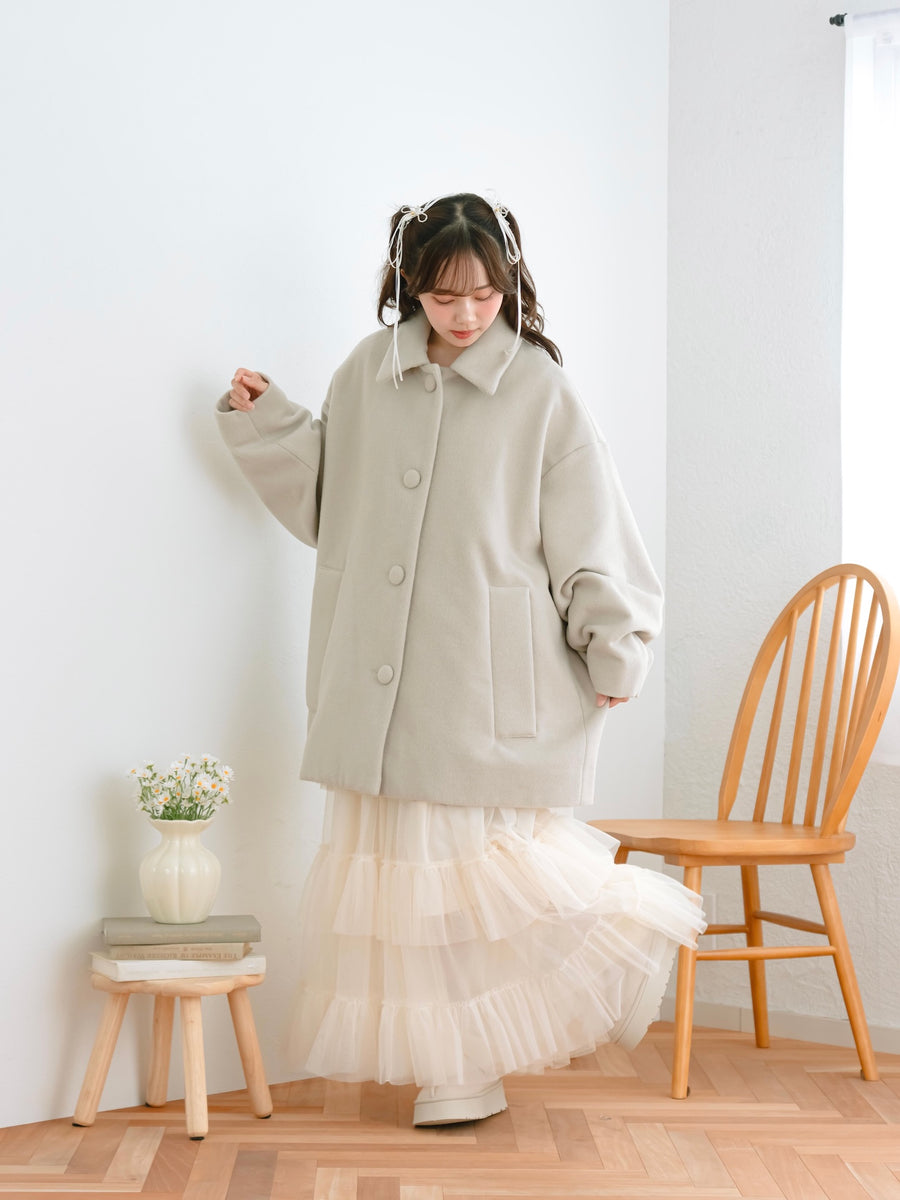 オーバーサイズミドルコート