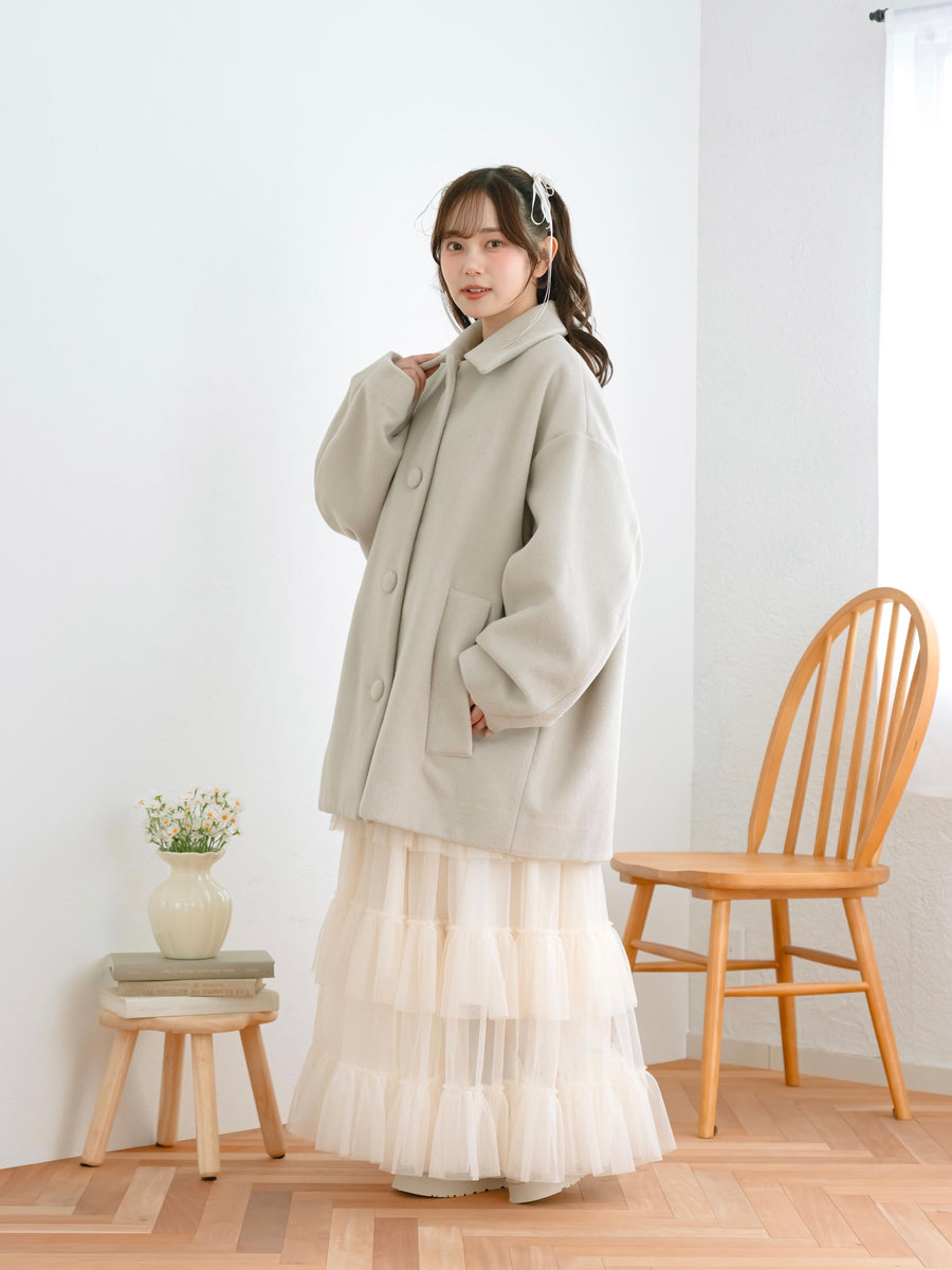 オーバーサイズミドルコート