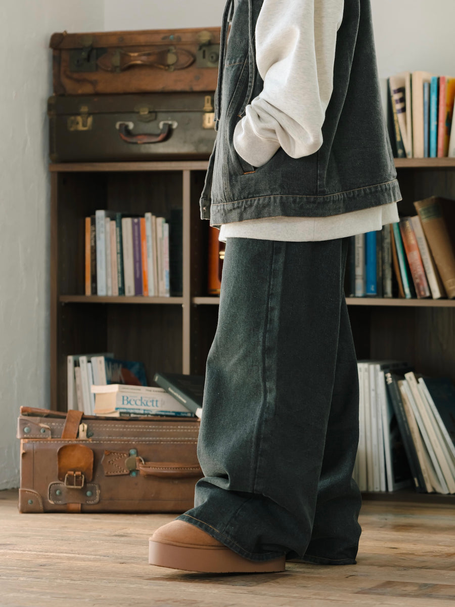 ワイドレッグデニムパンツ