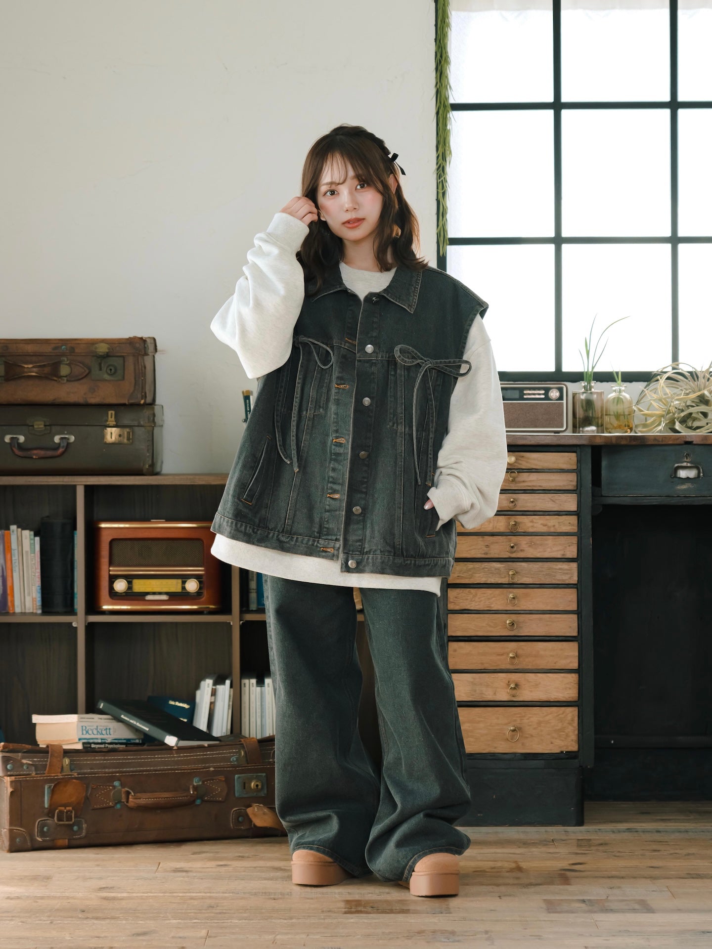 ワイドレッグデニムパンツ – mero boutique 2018