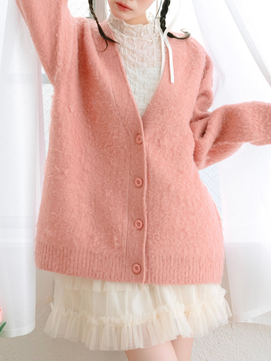 シャギーニットカーディガン