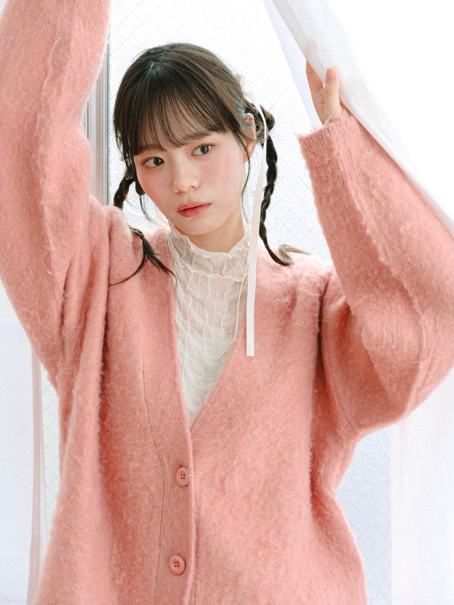 シャギーニットカーディガン