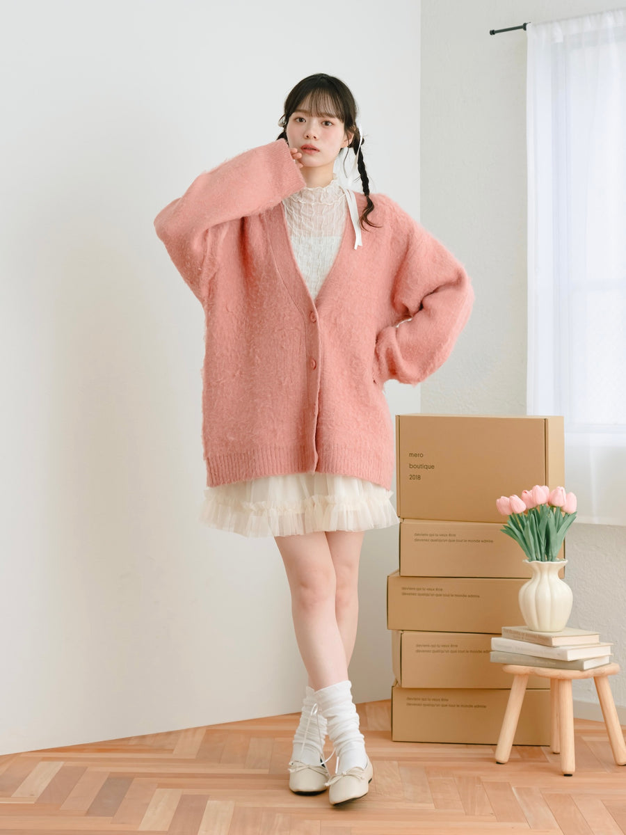 シャギーニットカーディガン