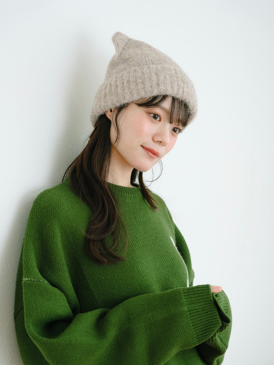 ネコミミニット帽
