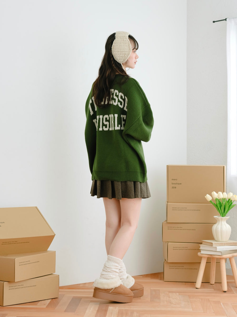 オーバーサイズカレッジニット