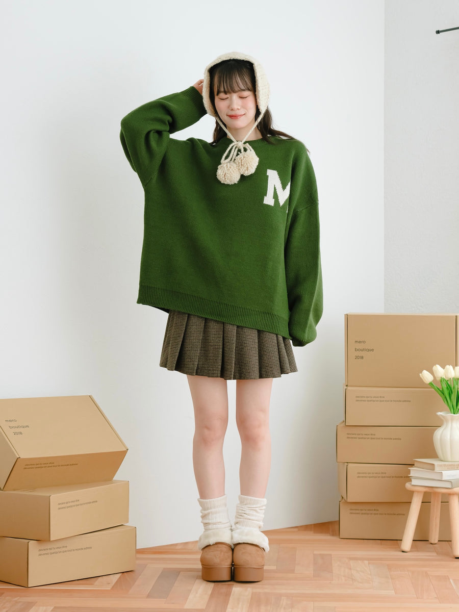 オーバーサイズカレッジニット