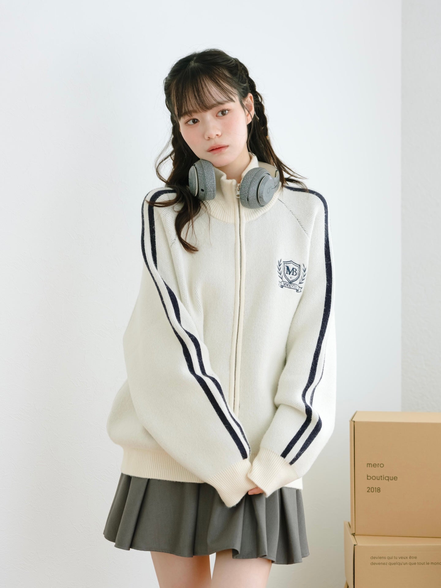 ダブルジップトラックニット – mero boutique 2018