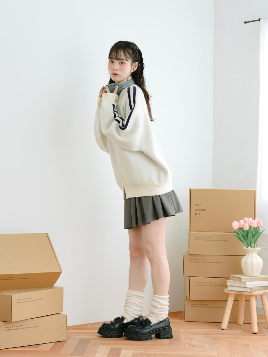 ダブルジップトラックニット